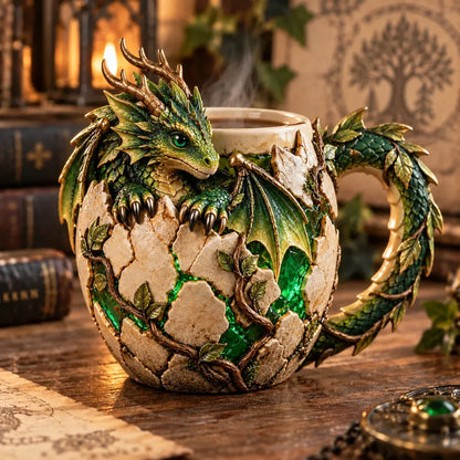 ⏳ Last Day 50% OFF – 🐉 Dragonbound Realms Sculpted Dragon Mug Collection | 6 Fantasy Realm Designs with Raised 3D Dragon Details ☕