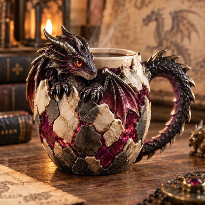 ⏳ Last Day 50% OFF – 🐉 Dragonbound Realms Sculpted Dragon Mug Collection | 6 Fantasy Realm Designs with Raised 3D Dragon Details ☕