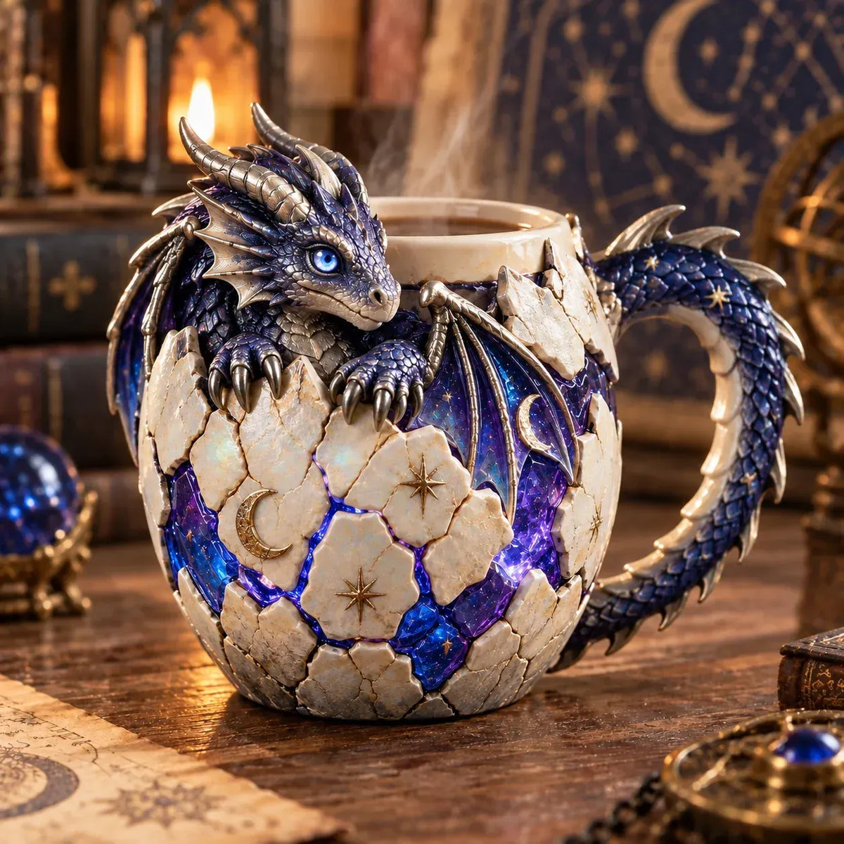 ⏳ Last Day 50% OFF – 🐉 Dragonbound Realms Sculpted Dragon Mug Collection | 6 Fantasy Realm Designs with Raised 3D Dragon Details ☕