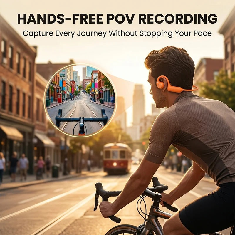 AI Camera Open Ear Headphones