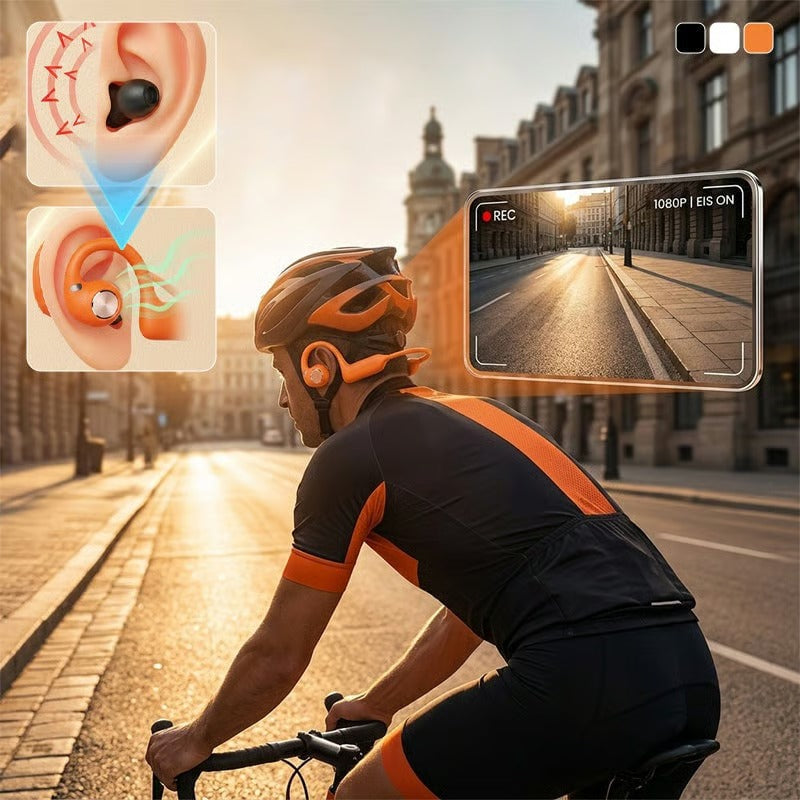 AI Camera Open Ear Headphones