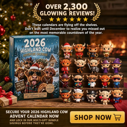 🎄 2026 Limited Edition Highland Cow Advent Calendar – 24 Collectible Christmas Surprises