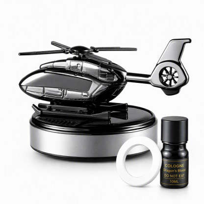 🚗Solar Helicopter Aromatherapy Diffuser – Spins in Light, Refillable Scent Pads, for Car & Home ✨🚁