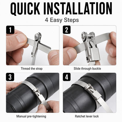 Heavy Duty Stainless Steel Cable Tie with Flip Lock Buckle