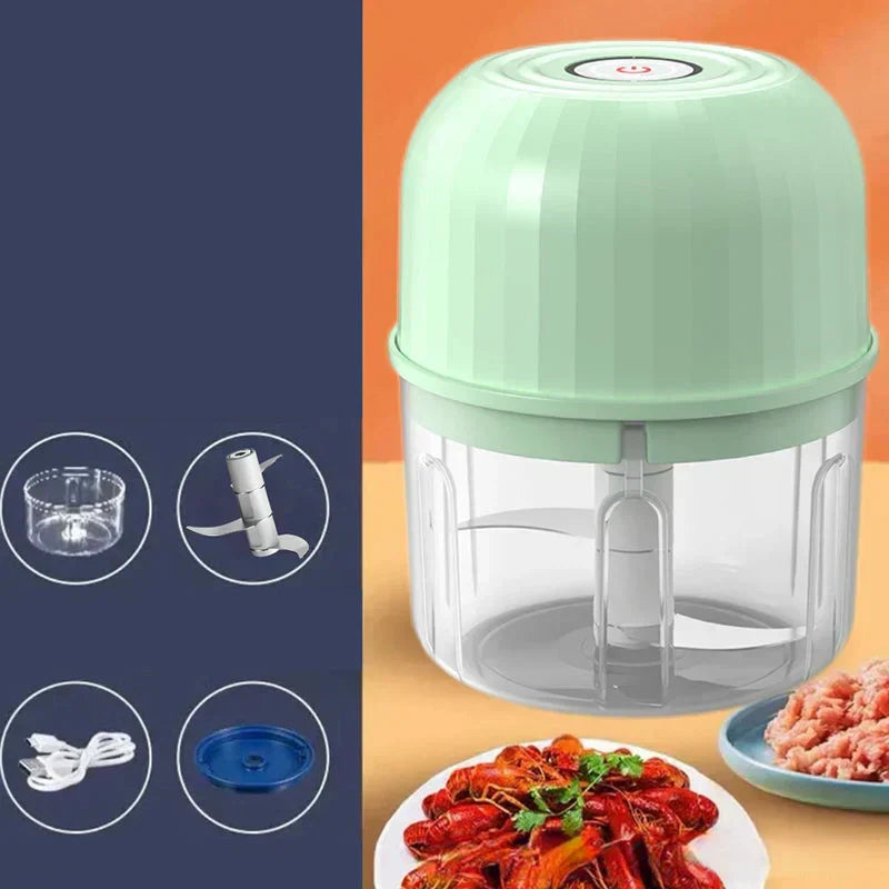 🏆 Last Day Special Price £8.99! ⏰Cordless Multifunctional Mini Electric Food Processor, Wireless Portable Kitchen Chopper for Minced Meat, Garlic & Baby Puree, Fast Food Prep Kitchen Helper