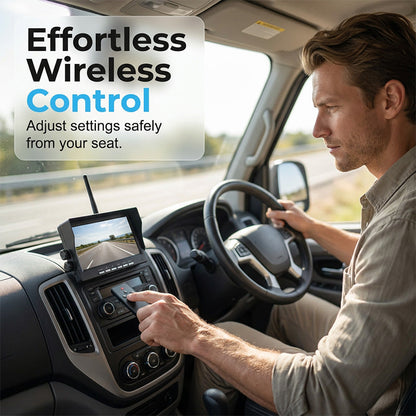 🔥Hot Sale ＆ 50％ Off🔥7-Inch HD Wireless Backup Camera System – Zero Wiring, Easy DIY Install with Night Vision