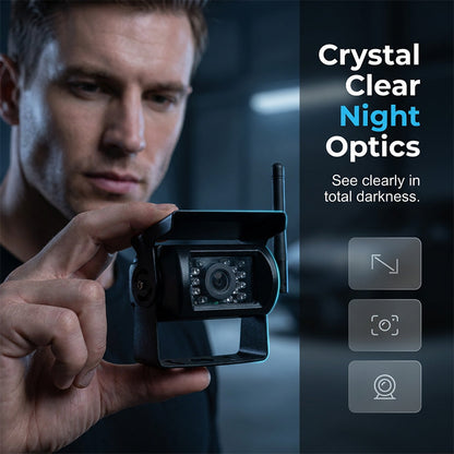 🔥Hot Sale ＆ 50％ Off🔥7-Inch HD Wireless Backup Camera System – Zero Wiring, Easy DIY Install with Night Vision