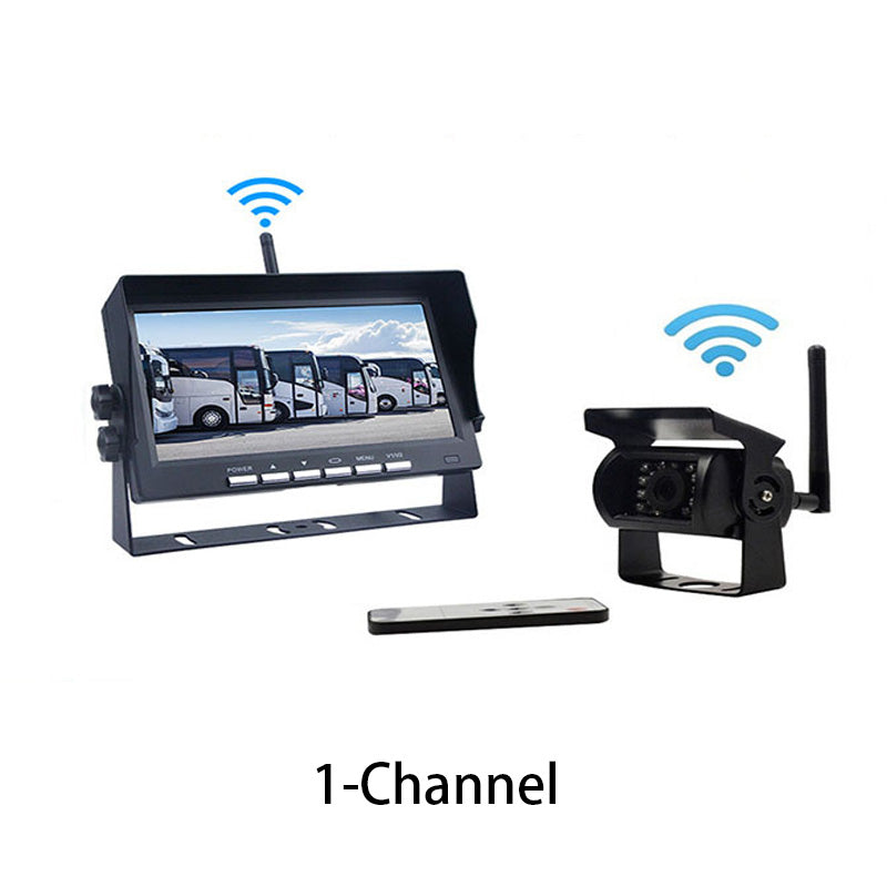 🔥Hot Sale ＆ 50％ Off🔥7-Inch HD Wireless Backup Camera System – Zero Wiring, Easy DIY Install with Night Vision