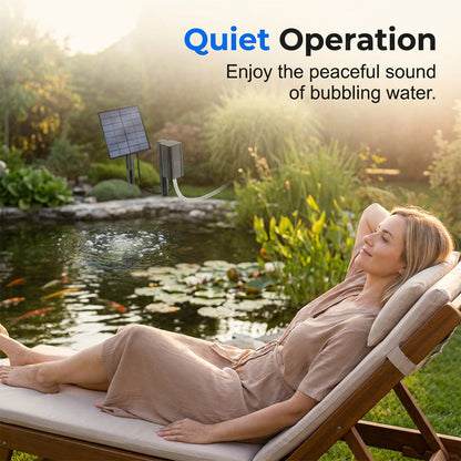 🎉 2026 Sale — Over 148,000 Sold! ☀️ Solar Pond Aerator with Air Pump – High-Efficiency Panel & 24/7 Oxygenation 🐟