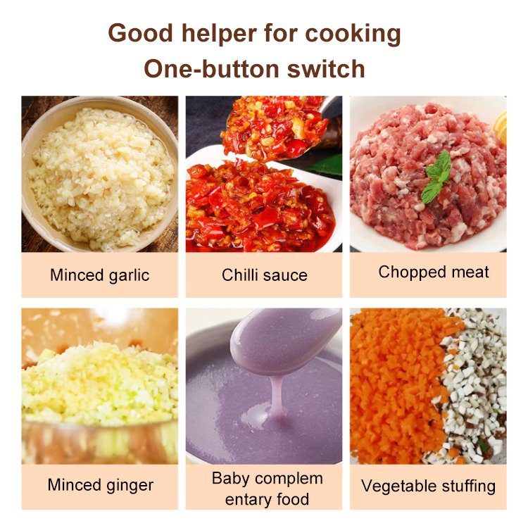🏆 Last Day Special Price £8.99! ⏰Cordless Multifunctional Mini Electric Food Processor, Wireless Portable Kitchen Chopper for Minced Meat, Garlic & Baby Puree, Fast Food Prep Kitchen Helper