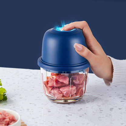 🏆 Last Day Special Price £8.99! ⏰Cordless Multifunctional Mini Electric Food Processor, Wireless Portable Kitchen Chopper for Minced Meat, Garlic & Baby Puree, Fast Food Prep Kitchen Helper