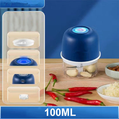 🏆 Last Day Special Price £8.99! ⏰Cordless Multifunctional Mini Electric Food Processor, Wireless Portable Kitchen Chopper for Minced Meat, Garlic & Baby Puree, Fast Food Prep Kitchen Helper