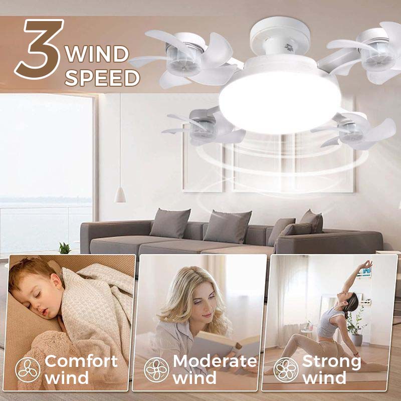 2‑in‑1 Remote Control Ceiling LED Fan Light