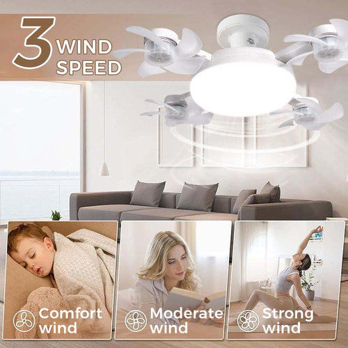 2‑in‑1 Remote Control Ceiling LED Fan Light