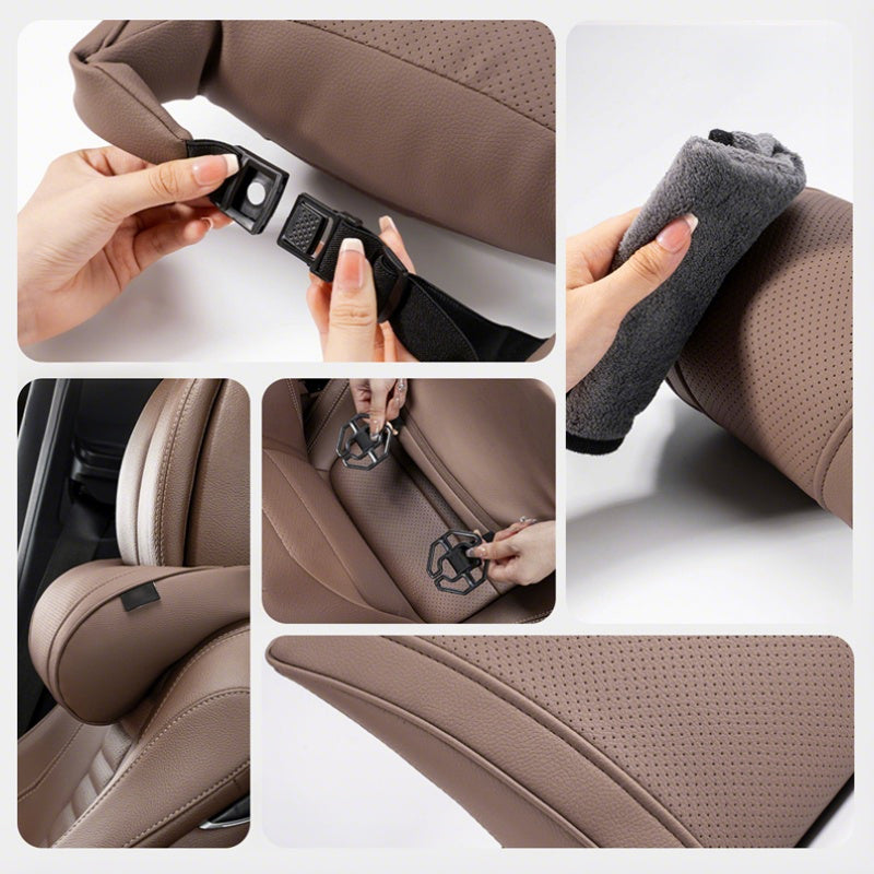 🏆 LIMITED-TIME 50% OFF! 🚗Ergonomic Headrest and Lumbar Support Set for Car Seats