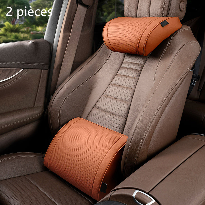 🏆 LIMITED-TIME 50% OFF! 🚗Ergonomic Headrest and Lumbar Support Set for Car Seats