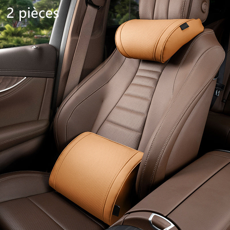 🏆 LIMITED-TIME 50% OFF! 🚗Ergonomic Headrest and Lumbar Support Set for Car Seats