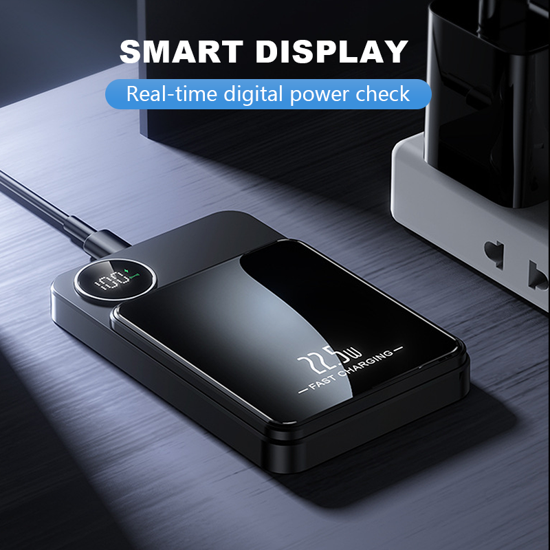 🔋✨Professional Magnetic Charger for Travelers & Professionals 🧲| 22.5W Wired & 15W Wireless | 10,000 mAh | Fast Delivery💥