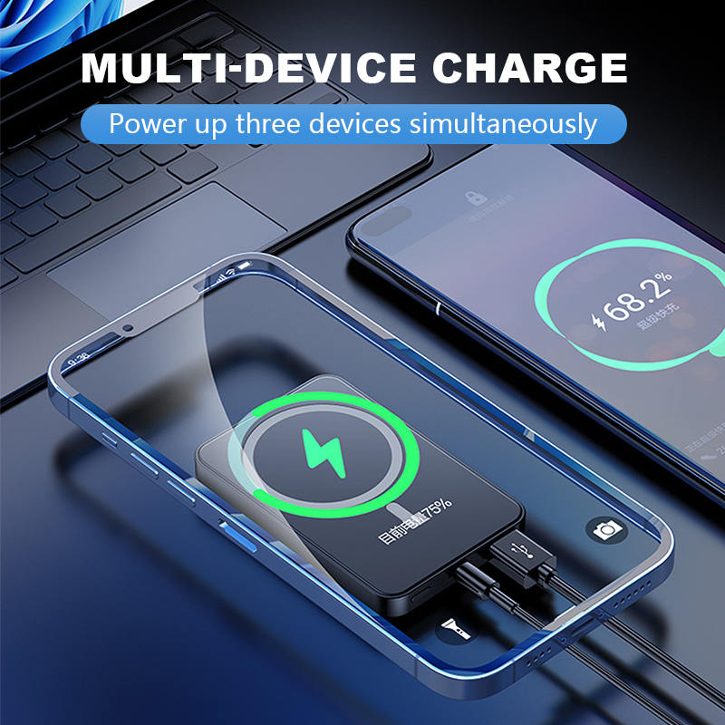🔋✨Professional Magnetic Charger for Travelers & Professionals 🧲| 22.5W Wired & 15W Wireless | 10,000 mAh | Fast Delivery💥
