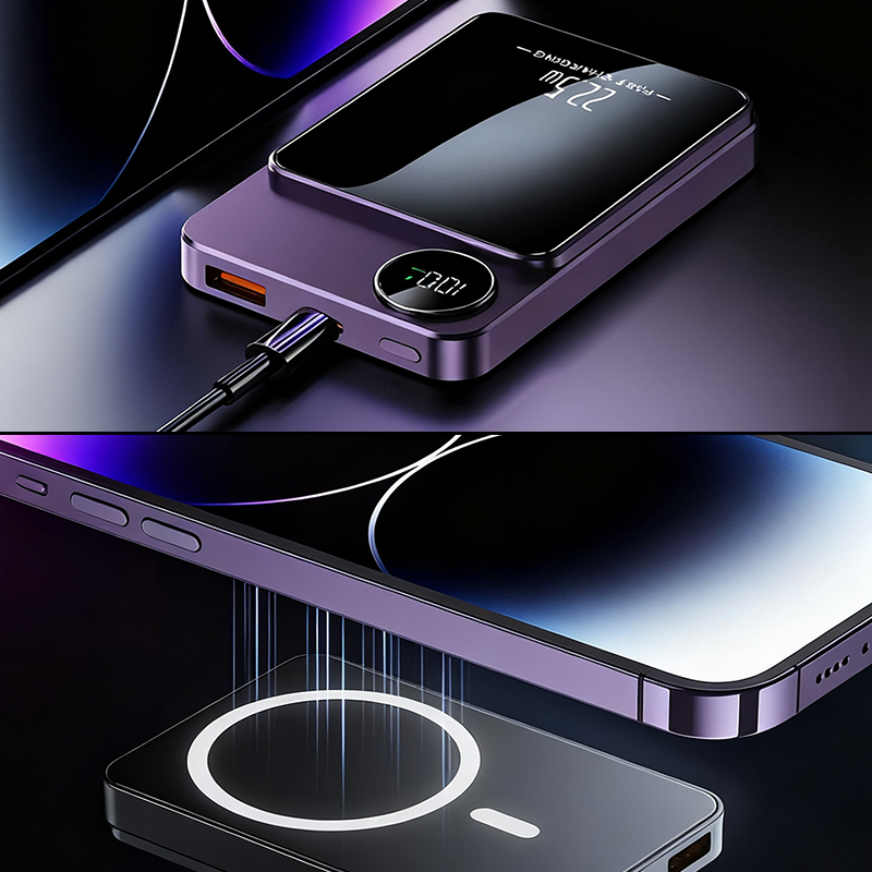 🔋✨Professional Magnetic Charger for Travelers & Professionals 🧲| 22.5W Wired & 15W Wireless | 10,000 mAh | Fast Delivery💥