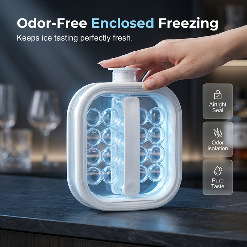 Portable Silicone Ice Ball Maker Bottle 🧊 Freeze, Store & Release Perfect Ice Balls with Ease