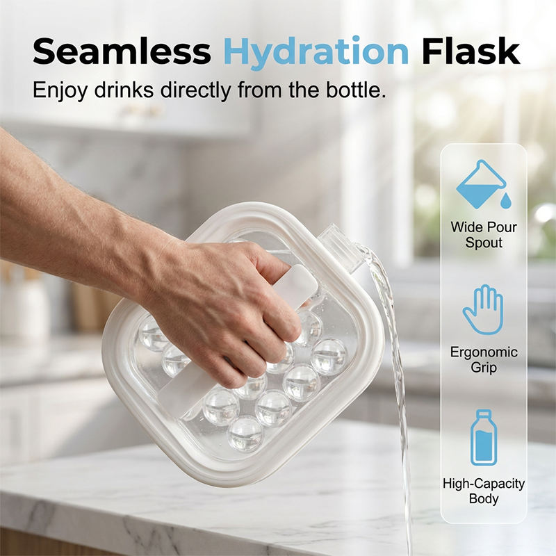 Portable Silicone Ice Ball Maker Bottle 🧊 Freeze, Store & Release Perfect Ice Balls with Ease