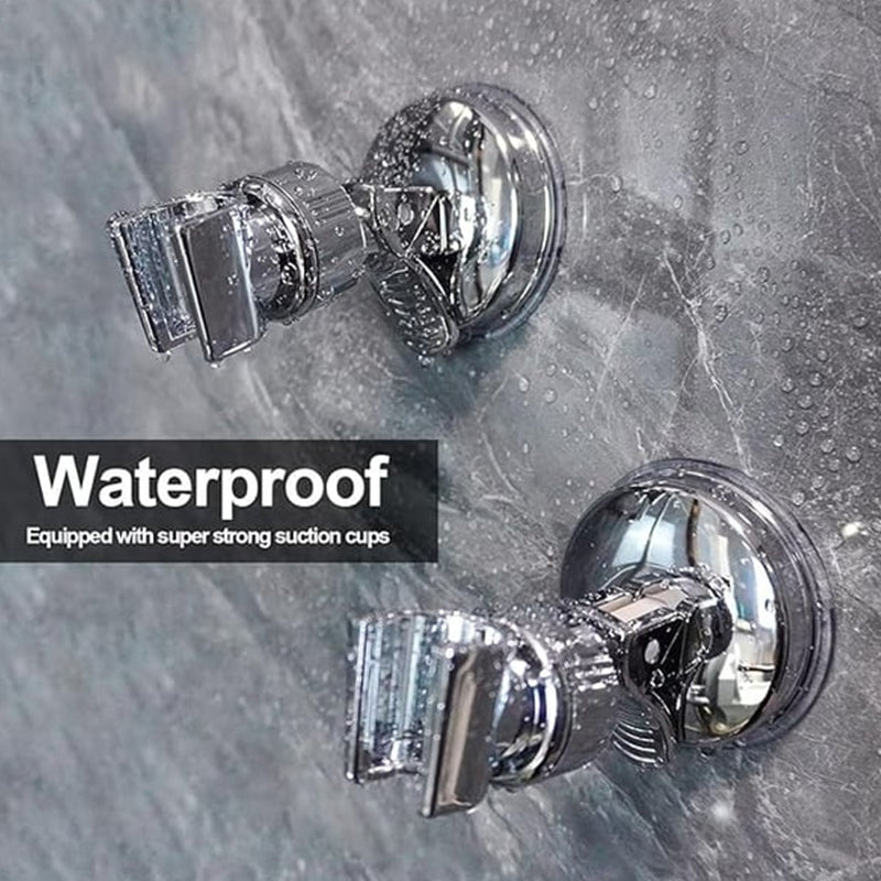 2pcs Adjustable Shower Head Holders Removable Suction Cup Shower Head Bracket No Drill Shower Head Bracket