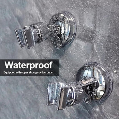 2pcs Adjustable Shower Head Holders Removable Suction Cup Shower Head Bracket No Drill Shower Head Bracket