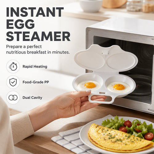 🥚First 50 customers enjoy buy 1 get 1 free! ⏱️ Microwave Egg Cooker – Perfect boiled eggs in just 2 minutes 🌿