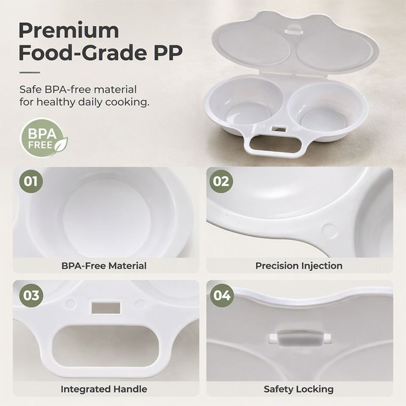 🥚First 50 customers enjoy buy 1 get 1 free! ⏱️ Microwave Egg Cooker – Perfect boiled eggs in just 2 minutes 🌿