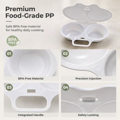 🥚First 50 customers enjoy buy 1 get 1 free! ⏱️ Microwave Egg Cooker – Perfect boiled eggs in just 2 minutes 🌿