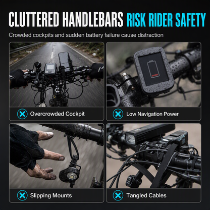 📢📢50% OFF !! ⏰ Bike Handlebar Extender – USB Power, Waterproof & Dual Mount – More Space, Cleaner Cockpit 🛡️