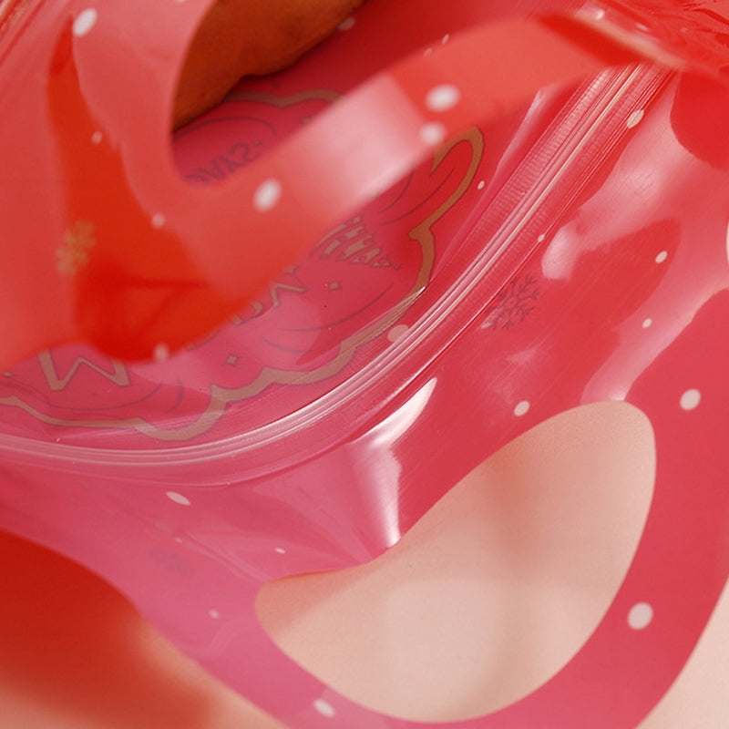 🎁Easy Fill, Easy Seal🎄 Festive Self-Seal Treat Bags – Santa & Snowman Print | Resealable, Food-Safe & Perfect for Cookies, Chocolates & Little Gifts⛄