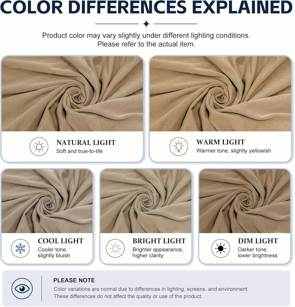 Color appearance comparison under natural warm cool bright and dim lighting