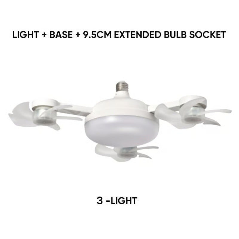 2‑in‑1 Remote Control Ceiling LED Fan Light